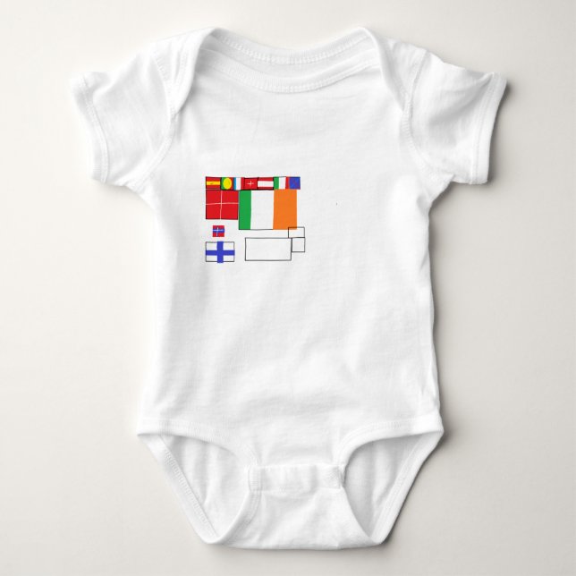 Body Para Bebé banderas del mundo (Anverso)