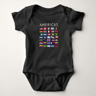 Body Para Bebé Banderas del país América Banderas nacionales Amér