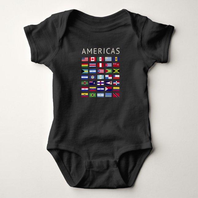 Body Para Bebé Banderas del país América Banderas nacionales Amér (Anverso)