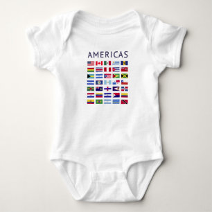 Body Para Bebé Banderas del país América Banderas nacionales Amér