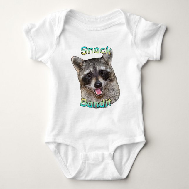 Body Para Bebé Bañera De Snack Bandit Funny Raccoon Baby Bodysuit (Anverso)