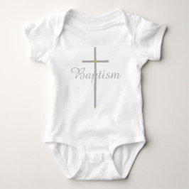 Body Para Bebé Baptism Silver Gold Cross Baby Shirt