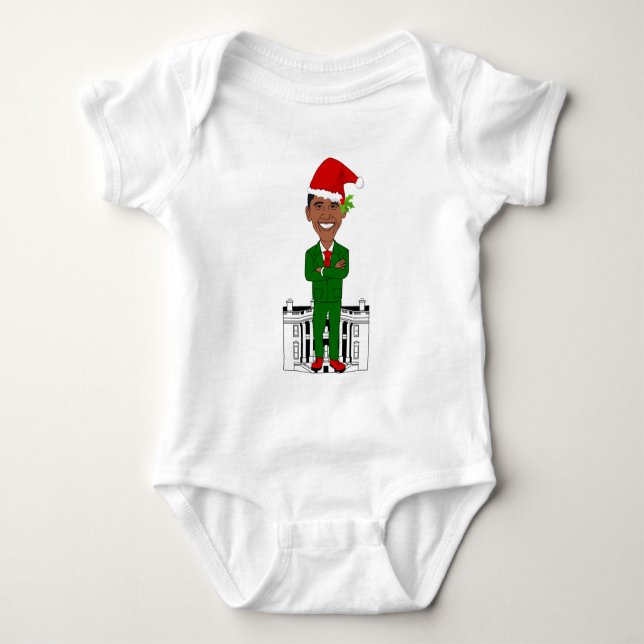 Body Para Bebé barack obama santa claus (Anverso)