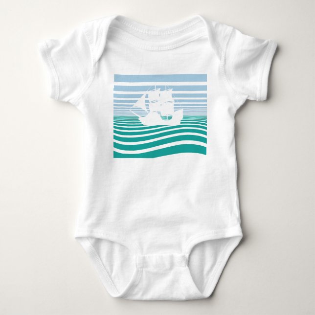 Body Para Bebé Barco de vela (Anverso)