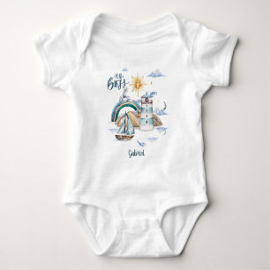 Body Para Bebé Barco Jefe Mini en el Océano Personalizable