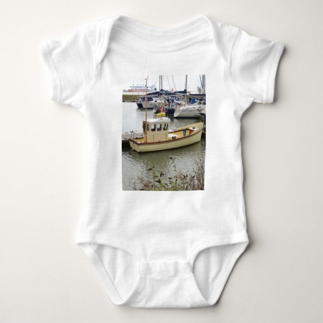 Body Para Bebé Barco Moderno de Estilo Tradicional (Anverso)