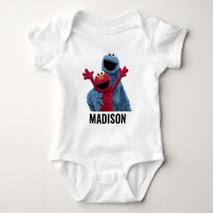 Body Para Bebé Barrio Sésamo   Monstruo Elmo y Cookie