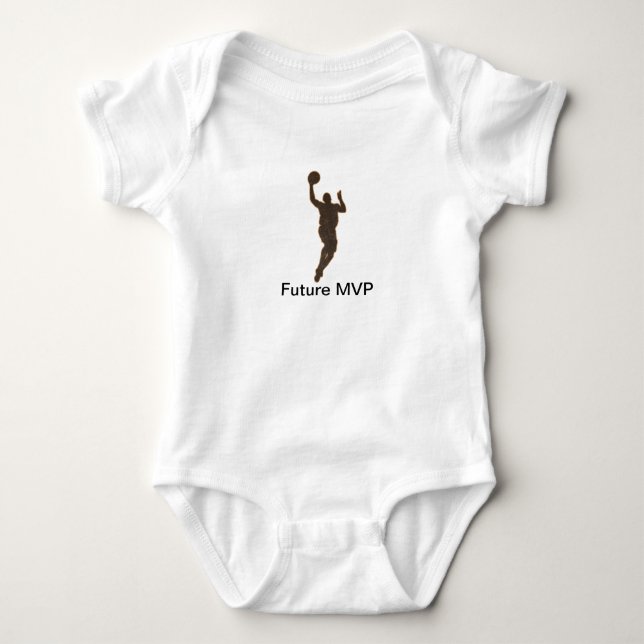 Body Para Bebé Basketball Boy MVP Romper Bodysuit (Anverso)
