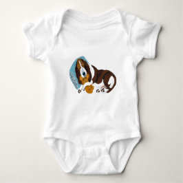 Body Para Bebé Basset Dormido Con Teddy