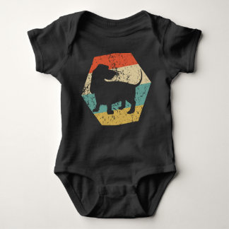 Body Para Bebé Basset Hound Dog Breed Retro Distressed Hexagon
