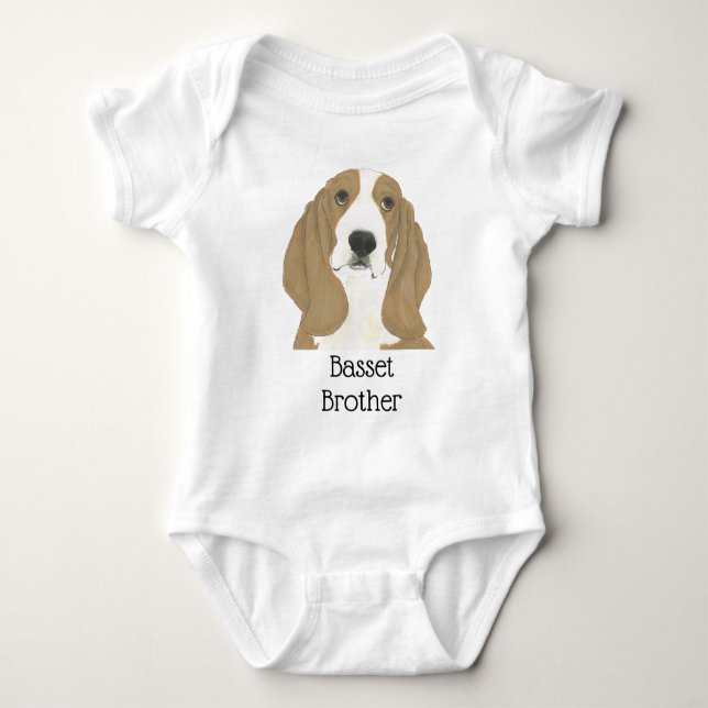 Body Para Bebé Basset Hound Personalizable (Anverso)