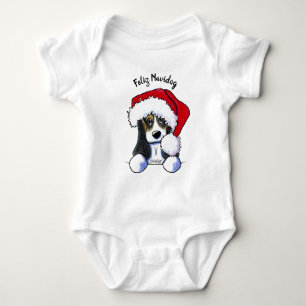 Body Para Bebé Basset Navidades de KiniArt