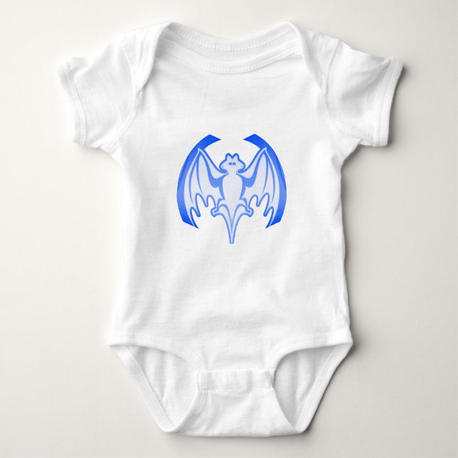 Body Para Bebé Bat Blue Inv El MUSEO Regalos Zazzle (Anverso)