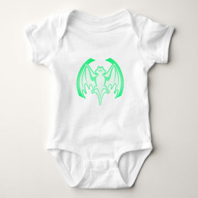 Body Para Bebé Bat Green Inv El MUSEO Regalos Zazzle (Anverso)