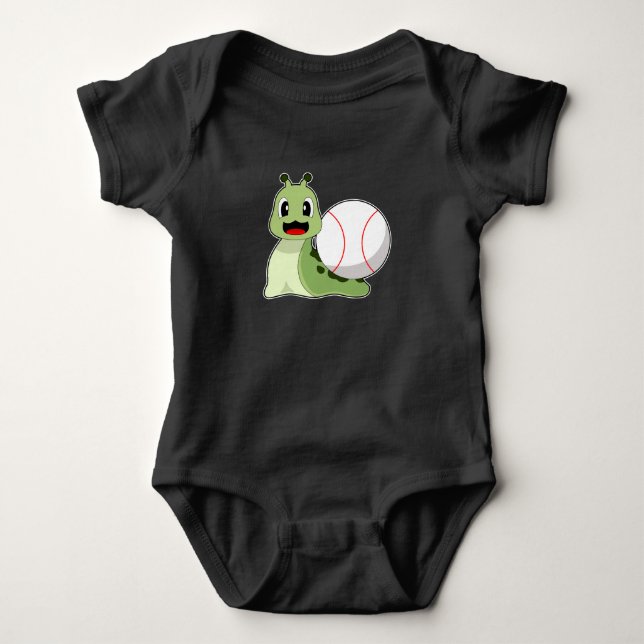 Body Para Bebé Bate de béisbol de caracol (Anverso)