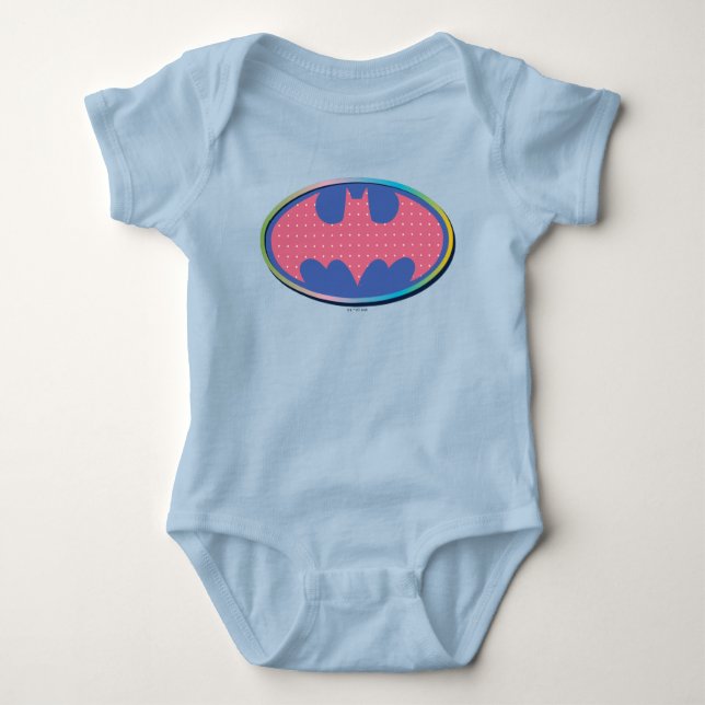 Body Para Bebé Batman | Pink Polka Dot Logo (Anverso)