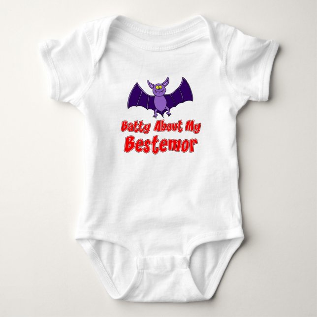 Body Para Bebé Batty Acerca De Mi Bestemor (Anverso)