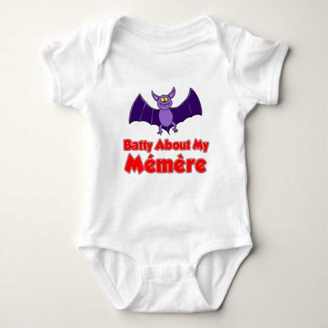 Body Para Bebé Batty Acerca De Mi Memere (Anverso)