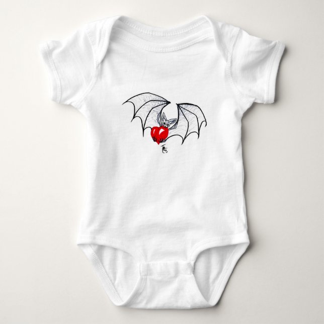 Body Para Bebé Batty Heart Baby Bodysuit (Anverso)
