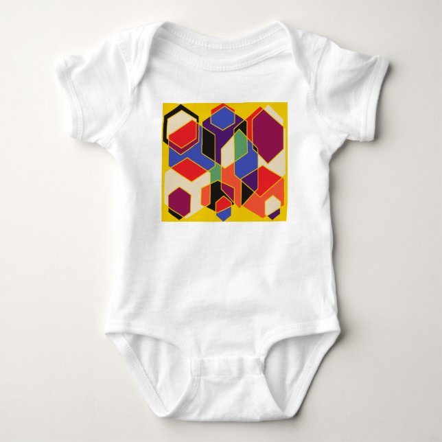 Body Para Bebé Bauhaus Hexagons (Anverso)