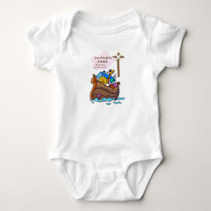 Body Para Bebé Bautismo Arca de Noé Nieta Personalizado