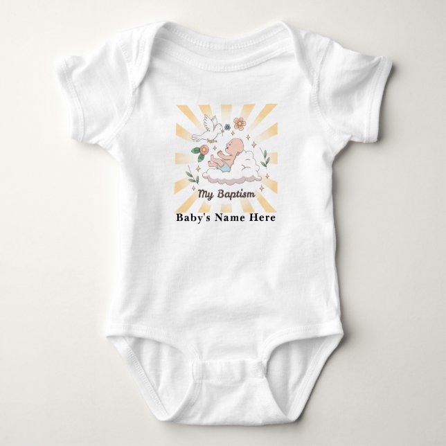 Body Para Bebé Bautismo Personalizable  (Anverso)