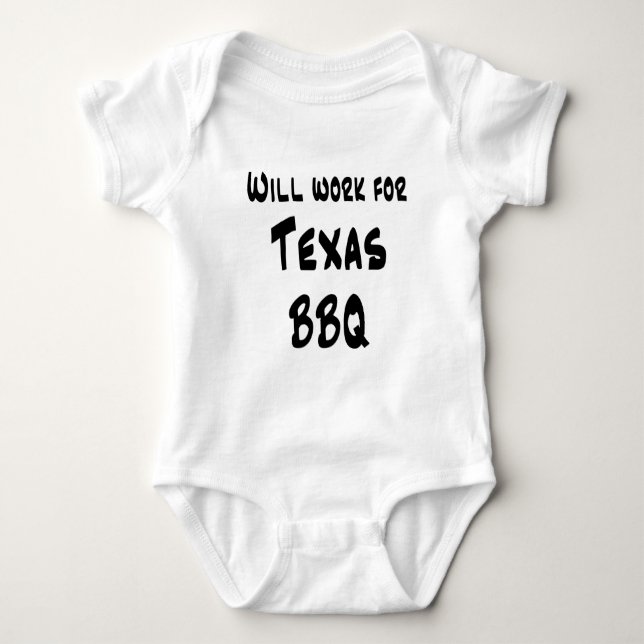 Body Para Bebé Bbq de Tejas (Anverso)