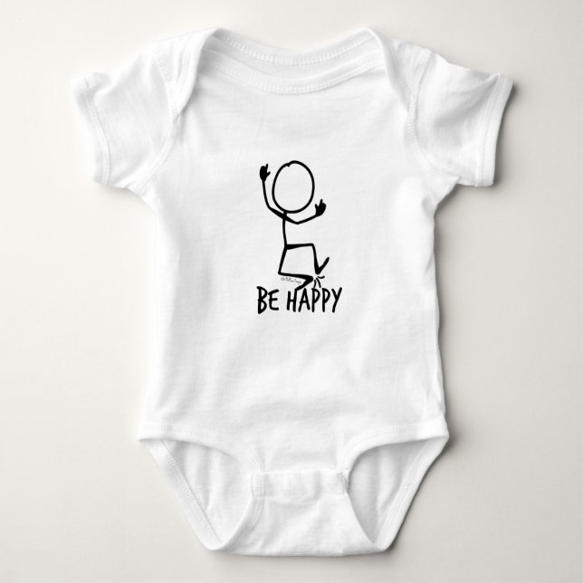 Body Para Bebé Be Happy T-Shirt (Anverso)