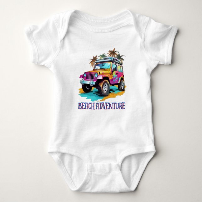 Body Para Bebé Beach Adventure Baby Bodysuit. (Anverso)
