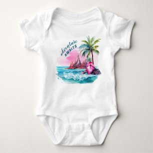 Body Para Bebé Beach Palm Tree Mountain View Adventure