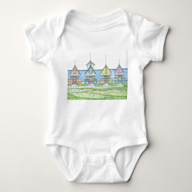 Body Para Bebé Beach Shack Life 1; Baby Clothing (Anverso)