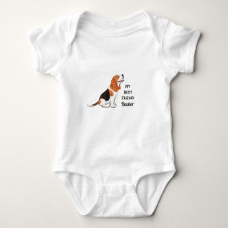 Body Para Bebé Beagle Dog My Best Friend Custom Name