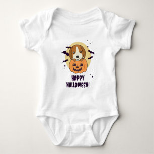 Body Para Bebé Beagle En Calabaza Dulces Perros Feliz Halloween