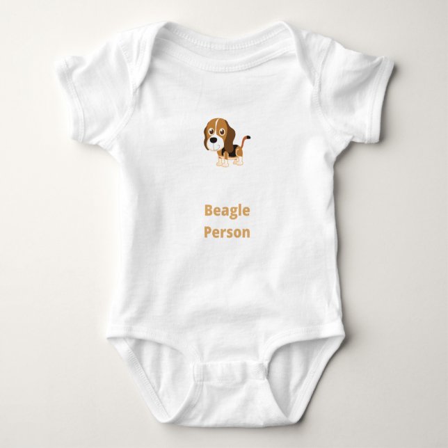 Body Para Bebé Beagle Person - Beagle (Anverso)