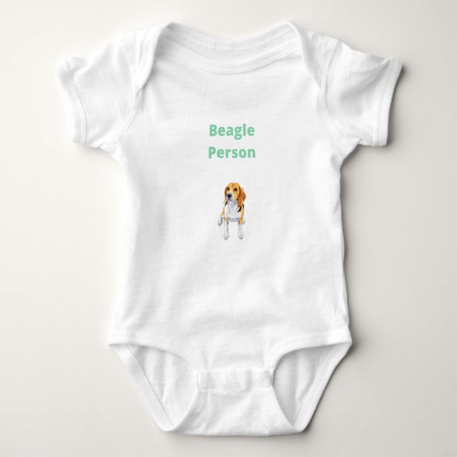 Body Para Bebé Beagle Person - Beagle (Anverso)