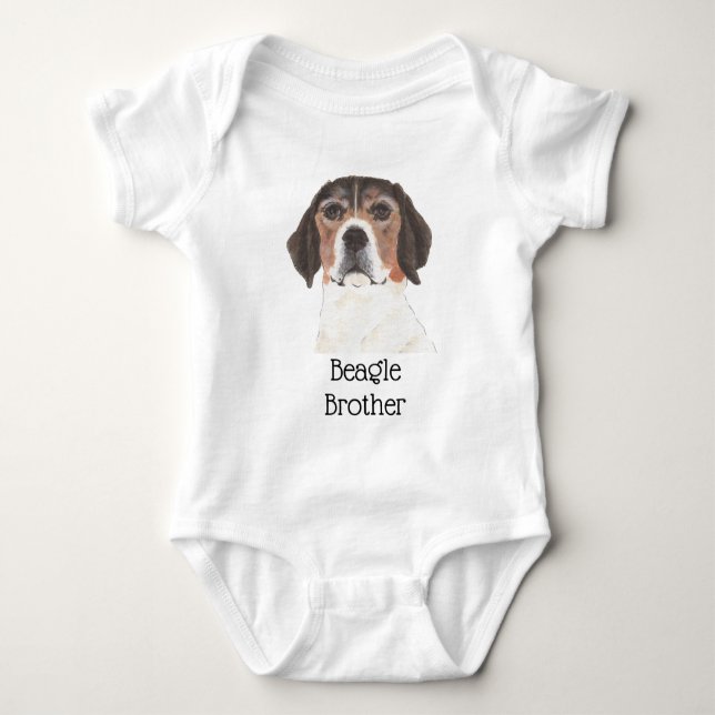 Body Para Bebé Beagle personalizable (Anverso)