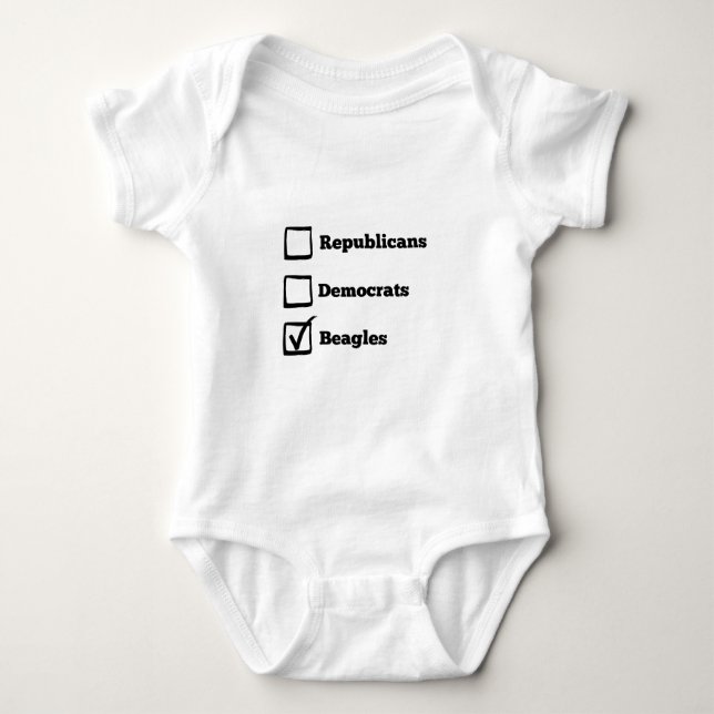 Body Para Bebé ¡Beagles de la selección! Impresión política del (Anverso)