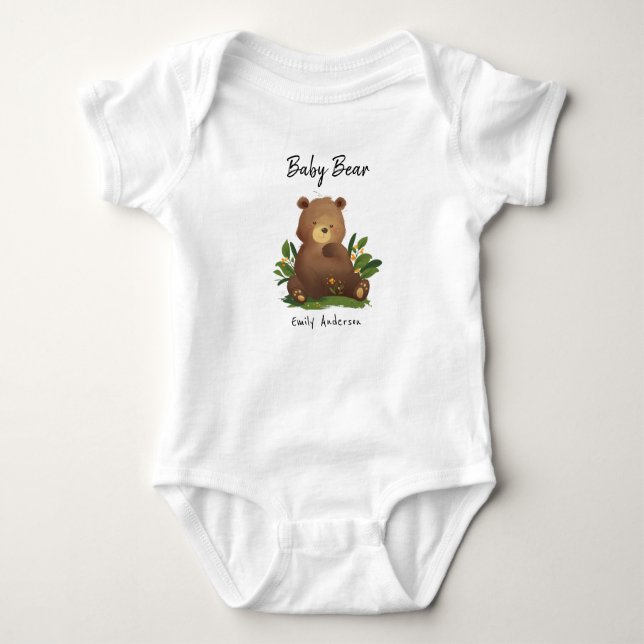Body Para Bebé Bear Bear ・ Rústica de los animales boscosos (Anverso)