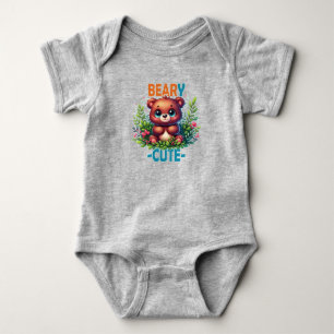 Body Para Bebé Beary Cute. Personalizado de Oso de Teddy sonriend