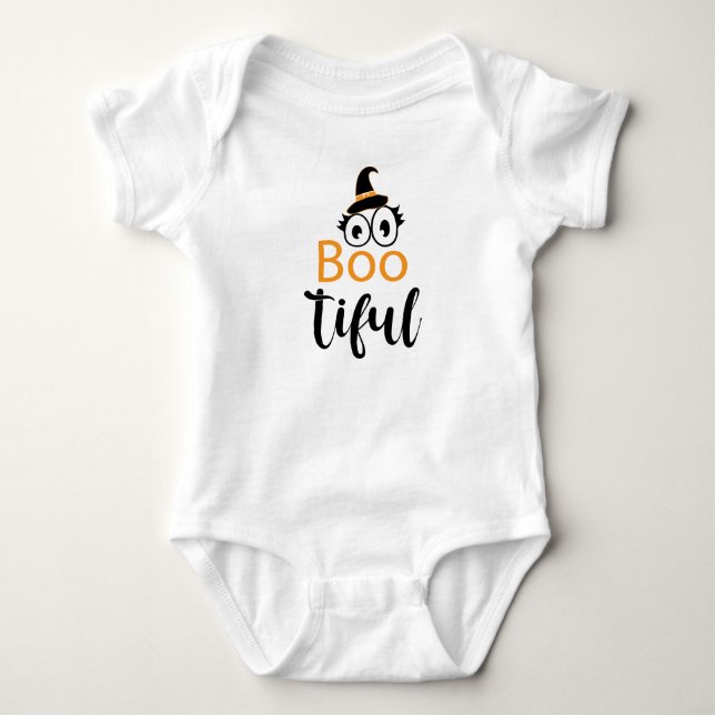 Body Para Bebé Beautiful Baby Bootiful Halloween (Anverso)
