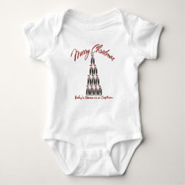 Body Para Bebé Bebé 1 Navidades - Árbol pingüino - Personalizado