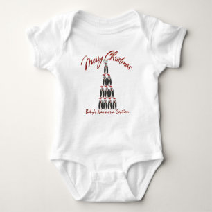 Body Para Bebé Bebé 1 Navidades - Árbol pingüino - Personalizado