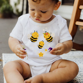 Body Para Bebé Bebé Abejas Amarillas Estrellas | Baby Bodysuit