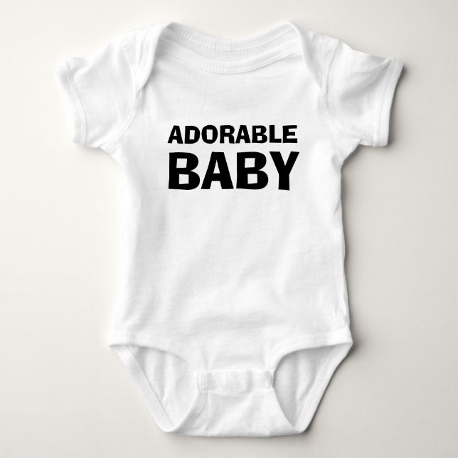 Body Para Bebé Bebé adorable (Anverso)