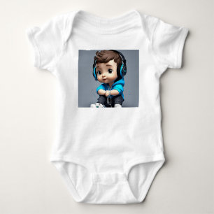 Body Para Bebé Bebé Adorable Con Gafas Sosteniendo Micrófono Di