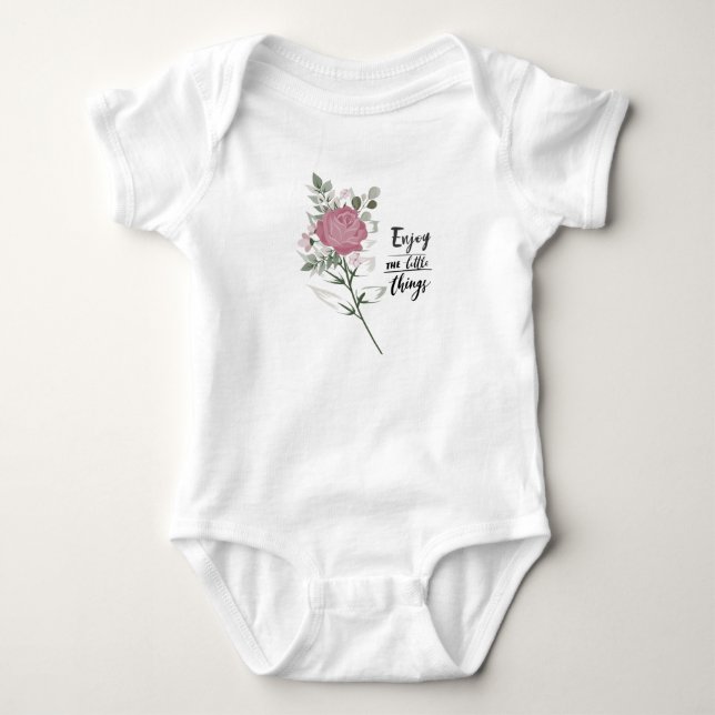 Body Para Bebé Bebé Adorable disfruta de la cita de las pequeñas  (Anverso)