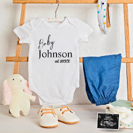 Body Para Bebé Bebé Adorable Johnson Personalizado Est. 20XX Unis