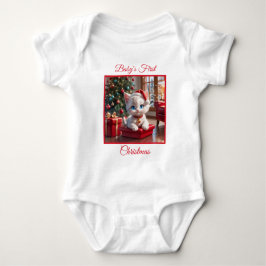 Body Para Bebé Bebé Adorable Kitten Primera Navidad