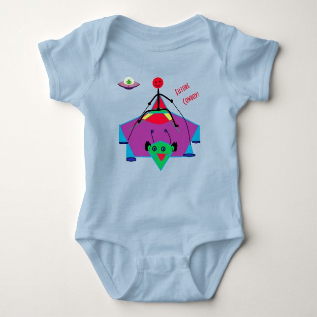 Body Para Bebé Bebé Alien Cutáneo - Cowboy Baby Bodysuit (Anverso)