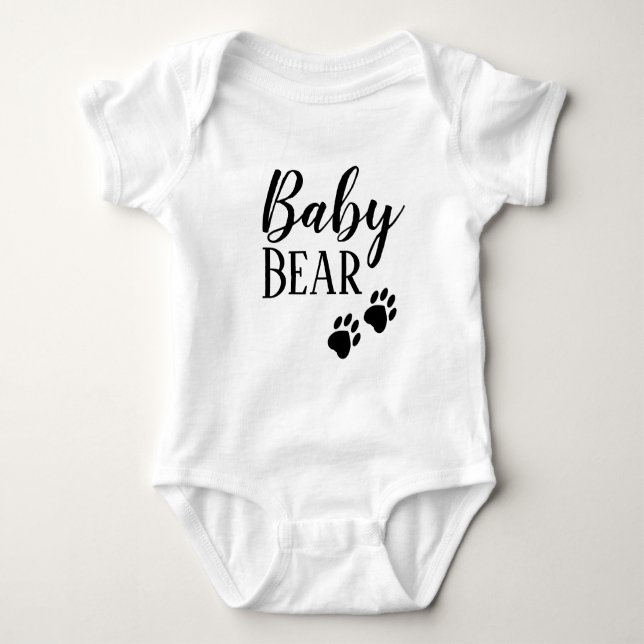 Body Para Bebé Bebé Bear Embarazo Recién nacido Invitación Camise (Anverso)